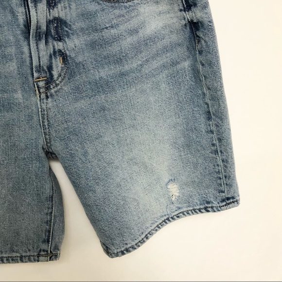 Gap Distressed 7 Inch High Rise Jean Shorts Sz 26 - Picture 4 of 13